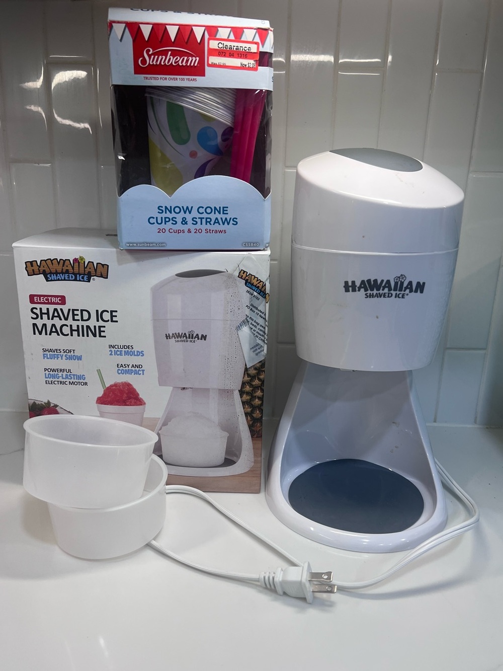 Sunbeam Hawaiian Shaved Ice Machine - Ice Shaver - Snow Cone Machine